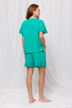 T-shirt en short Groen